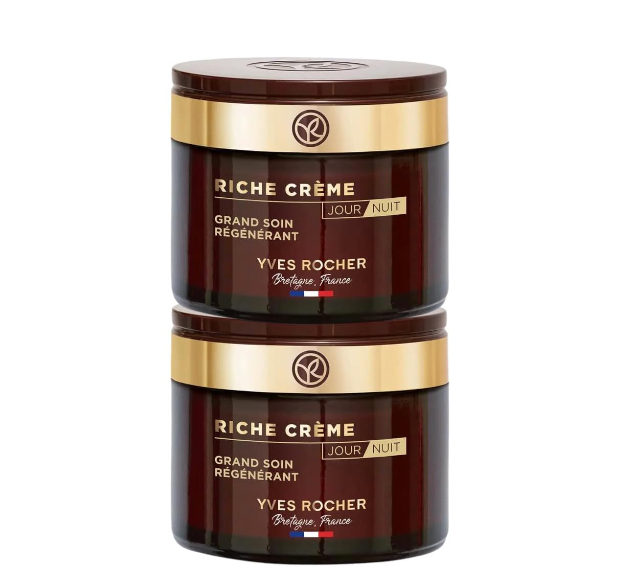 Yves Rocher Riche Cr me Face Aging Mature Skin Day Night Cream Set of 2-75 ml.2.5 fl.oz.