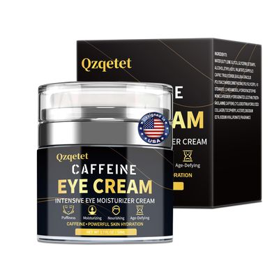QZQETET Caffeine Eye Cream, Under Cream for Puffiness and Bags Under Eyes Firming, Reduce Dark Circles Wrinkles Fine Lines - Anti Aging