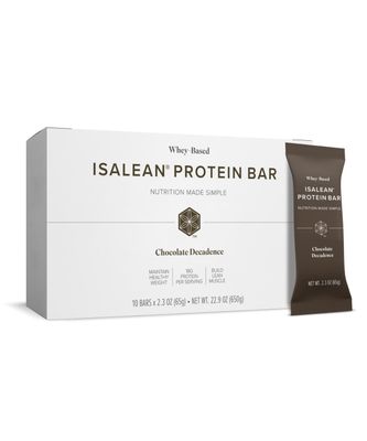 Isagenix Whey-Based IsaLean Protein Bar - High-Protein Energy Bars -Muscle Energy Support - Chocolate Decadence, 10 Bars