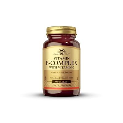 Solgar B-Complex with Vitamin C Stress Formula, 100 Tablets