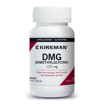 DMG (Dimethylglycine), 125 mg, 100 Capsules, Kirkman Labs