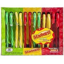 Starburst STARBURST, Assorted Candy Canes Green Apple, Lemon Strawberry, 5.28 oz, 5.28 ounce