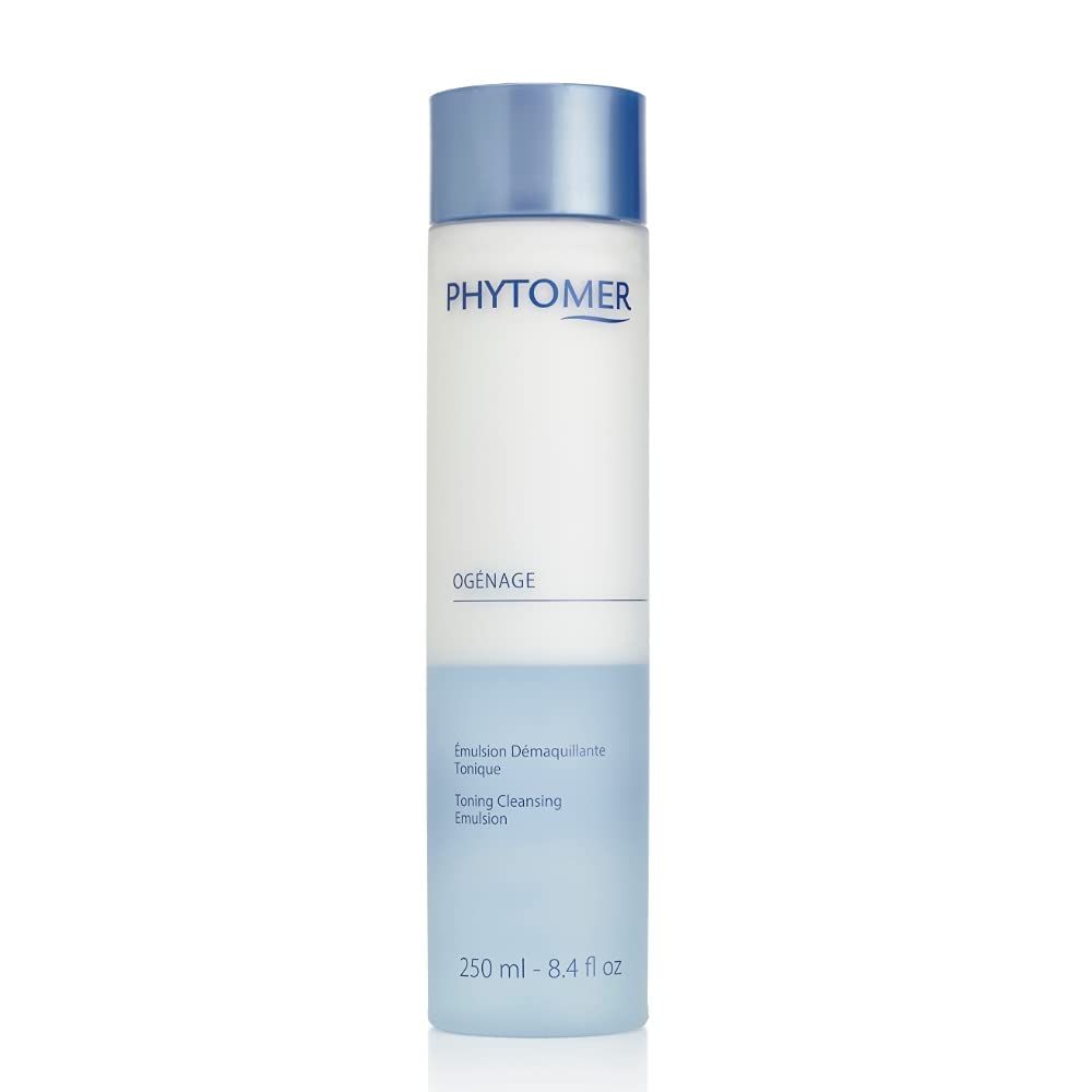PHYTOMER Og nage Toning Cleansing Emulsion Dual Action Face Cleanser Removes Makeup and Tones in One Purifying, Soothing, Anti-Aging Facial Cleanser 250ml