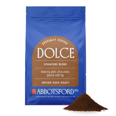 Dolce Flavored Dark Roast Ground Coffee, Sweet Flavor with Buttery Dark Chocolate Fig, Specialty Coffee12 Oz Bag, Freshly Roasted in Brooklyn, Perfect Ground Coffee Gifts, Kosher Certified