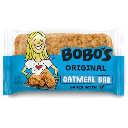 Bobo&#39;s Oatmeal Bars, Original, Gluten Free Vegan Whole Grain Oat Bars, Pack of 12
