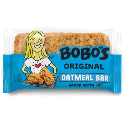 Bobo&#39;s Oatmeal Bars, Original, Gluten Free Vegan Whole Grain Oat Bars, Pack of 12