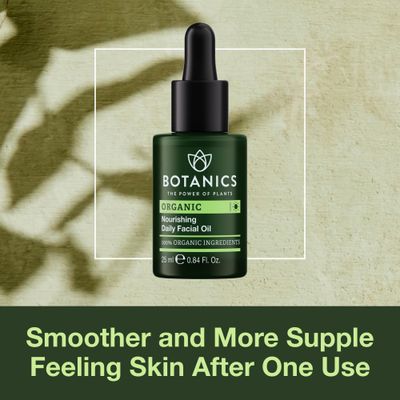 Botanics Hydrating Face Oil for Women Men - Organic Nourishing Daily Facial Oil - Enriched with Argan Rosehip Oil - Lightweight Non-Greasy - Vegan Cruelty-Free Skin Care (0.84 Fl Oz)