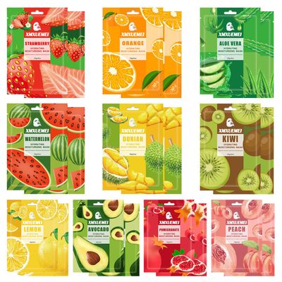 XMXueMei 20 Pcs Facial Sheet Mask Combo,Hydrating Face Mask,Easy to Use,Moisturizing Daily Sheet Mask