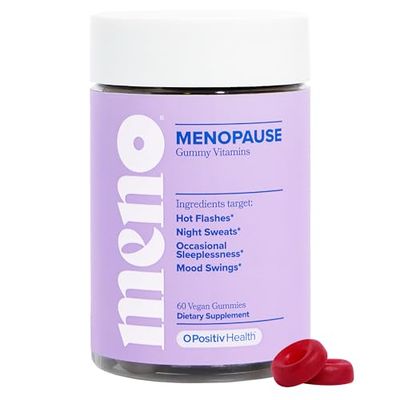 O Positiv MENO Gummies for Menopause, 30 Servings (Pack of 1) - Hormone-Free Supplements for Women with Black Cohosh Ashwagandha KSM-66 - Helps Alleviate Hot Flashes, Night Sweats, Mood Swings