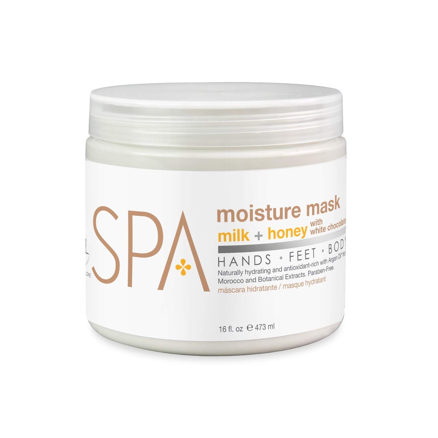 BCL SPA organic Milk and Honey with White Chocolate for hands mask, foot mask, and body mask skin care, self care spa treament for women at home , 16 oz