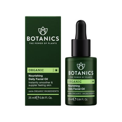 Botanics Hydrating Face Oil for Women Men - Organic Nourishing Daily Facial Oil - Enriched with Argan Rosehip Oil - Lightweight Non-Greasy - Vegan Cruelty-Free Skin Care (0.84 Fl Oz)