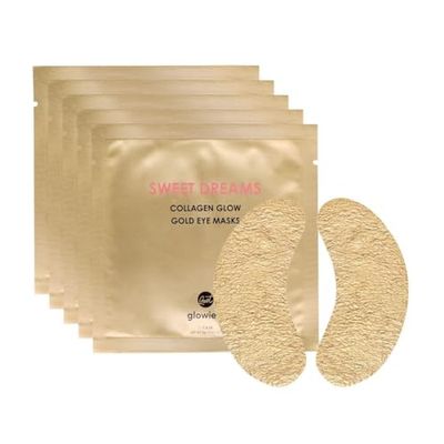 Sweet Dreams Collagen Glow Gold Eye Masks l Under Eye Patches for Beauty Self Care Wrinkle Patches l Puffy Eyes and Dark Circles Treatments Collagen, Niacinamide, Hyaluronic Acids, Peptides