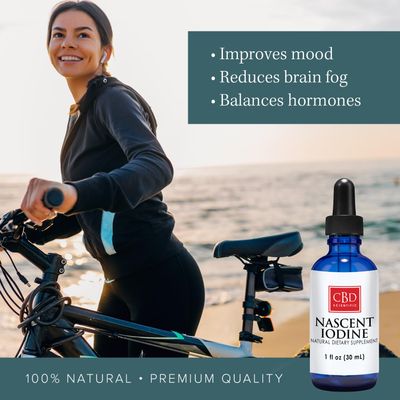 Organic Nascent Iodine Supplement Deep-Earth Sourced. Supports Detoxifies Thyroid. Metabolism Heath, Focus Better Sleep. 1,950 mcg per Serving