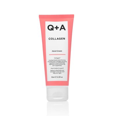QA Collagen Hand Cream, Nourishing Hydrating with Vegetable Collagen, Sugar Complex Hematite, Golden Pear Grape Scent, Vegan Cruelty-Free, Recycled Packaging, Anti-Ageing Moisturiser, 75ml