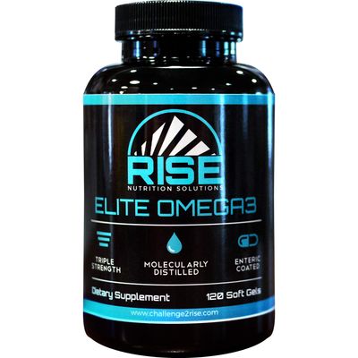 Rise Nutrition Solutions Elite Omega 3 Nutritional Supplement - Omega-3 Fatty Acids Including EPA and DHA - Heart and Immune Support - No Fishy Aftertaste, 120 Softgels