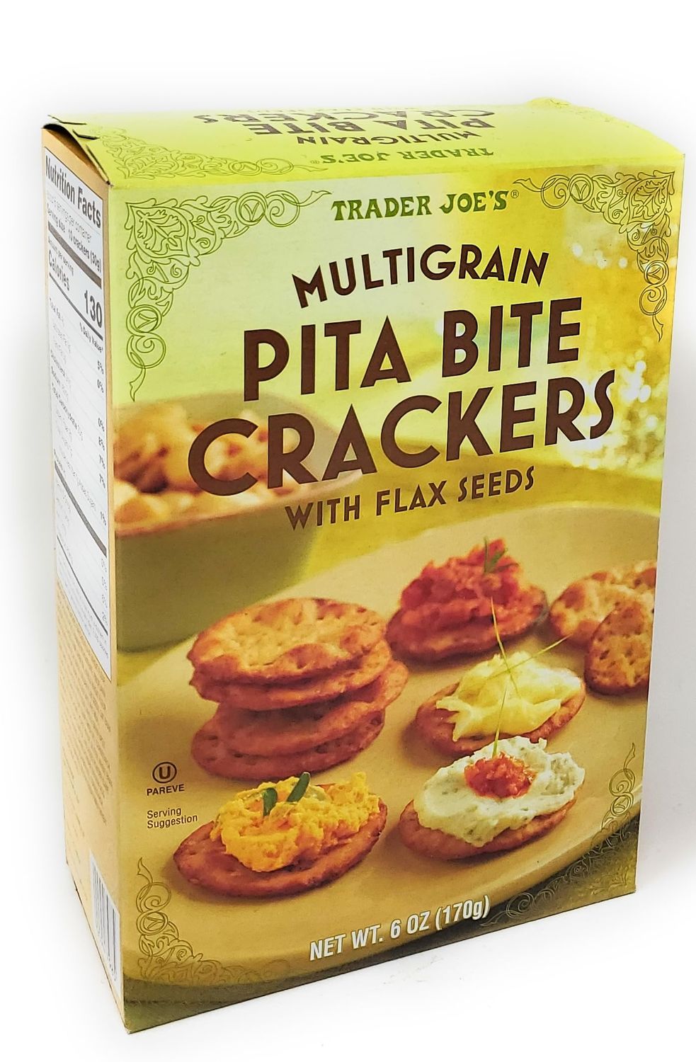 Trader Joes Multigrain Pita Bite Crackers 6oz170g (Pack of 1)