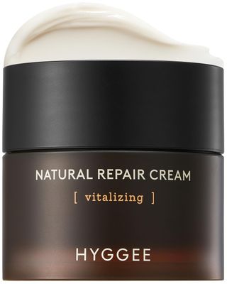 HYGGEE Natural Repair Cream - Vegan Red Ginseng Peptides Nourishing Moisturizer for Enhanced Elasticity and Vitality - Anti Aging, Firming, Hydrating Face Cream for Rough and Dry Skin, 1.69oz.