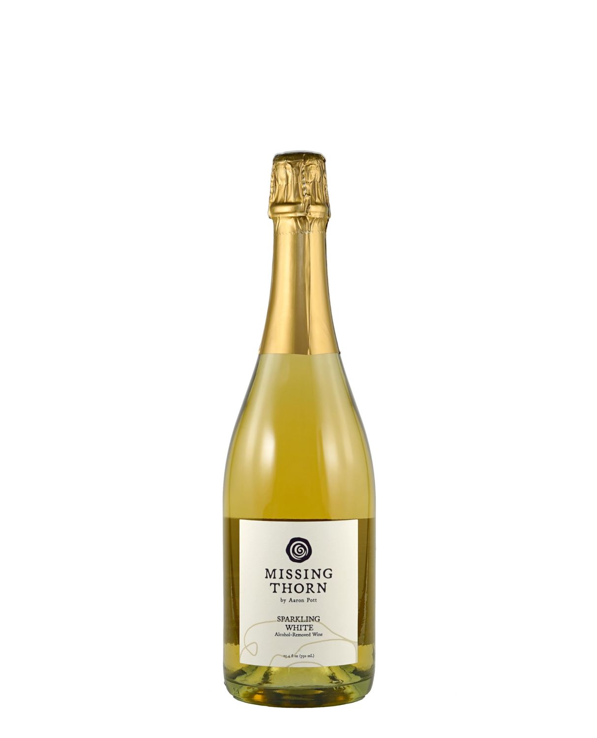 Missing Thorn Sparkling White Alcohol-Removed Wine by Aaron Pott- Sip Clean Non-alcoholic wine with Tropical Fruit Notes - Low Sugar, Vegan, Gluten-Free