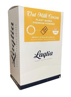 Chocolate Oat Milk Powder, 15 Count, Plant-Based Instant Beverage, Makes an 8oz Serving, Product of Spain