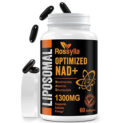 Rossylla 1300 MG Liposomal NAD Supplement Highest Absorption Purest NAD Supplemet to Boost NAD Effetively Boosting NAD Supplement for Aging Defese, Cellular Energy, Longevity 60 Count