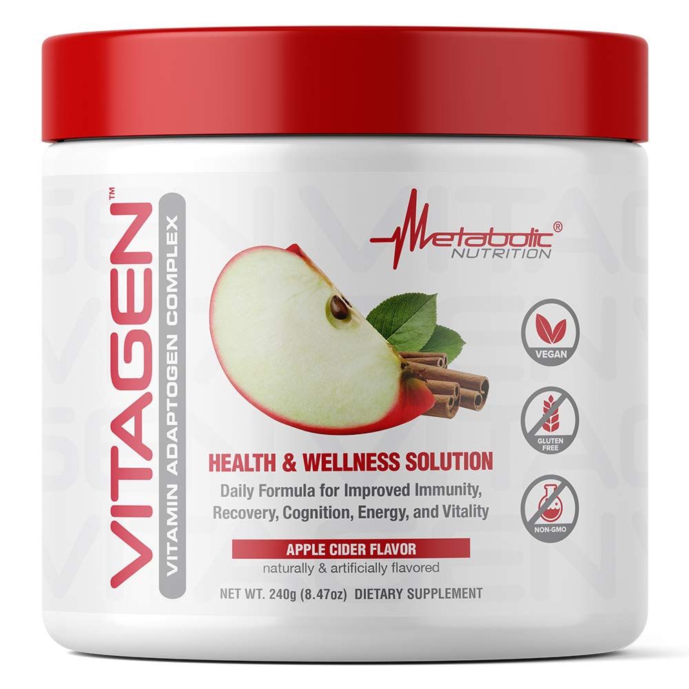 Metabolic Nutrition Vitagen, Vitamin Adaptogen Complex, 240 g, Health Wellness Solution (Apple Cider)