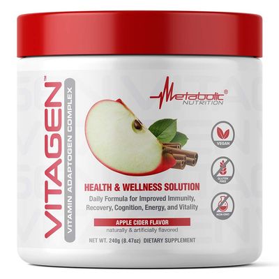 Metabolic Nutrition Vitagen, Vitamin Adaptogen Complex, 240 g, Health Wellness Solution (Apple Cider)