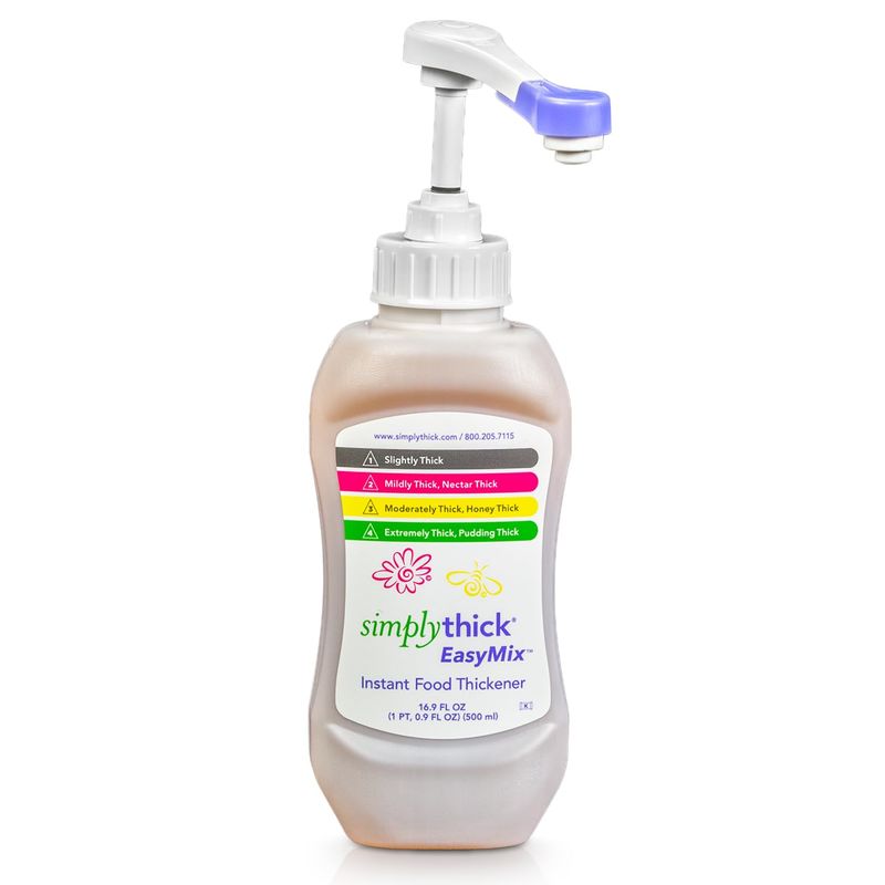 SimplyThick EasyMix 92 Servings Gel Thickener for those with Dysphagia Swallowing Disorders Won&#39;t Alter The Taste of Liquid Easy to Prepare 16.9 Fl Oz Bottle with Pump