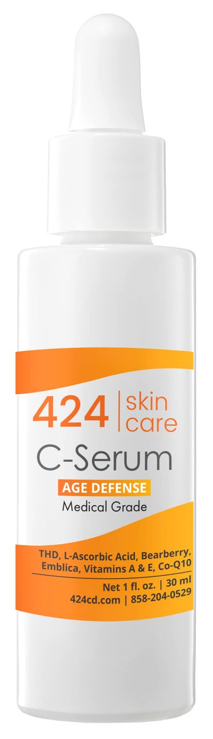 424 Skin Care C-Serum - Dermatologist Tested Recommended Anti-Aging Vitamin C Serum - Clinically Proven Formula, 1 FL Oz
