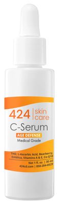 424 Skin Care C-Serum - Dermatologist Tested Recommended Anti-Aging Vitamin C Serum - Clinically Proven Formula, 1 FL Oz