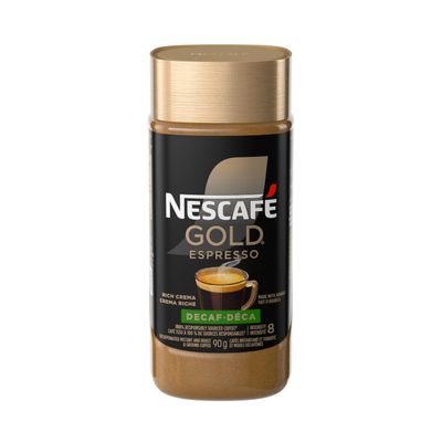 Nescaf 1 Gold Espresso Decaf Instant Coffee, 90 Grams 90g3.2oz Imported from Canada