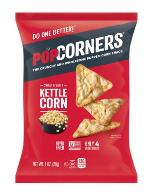 Popcorners Snacks Variety Pack Gluten Free Chips Snack Packs Kettle Corn, White Cheddar, Sea Salt 1 Ounce (Pack of 18)