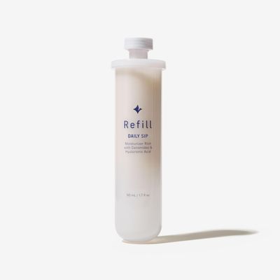 Dear Brightly Daily Sip Face Moisturizer with Ceramides and Hyaluronic Acid, Hydrating Daily Facial Moisturizer, Non Greasy Ceramide Lotion for Face, Sensitive Skin (Refill)