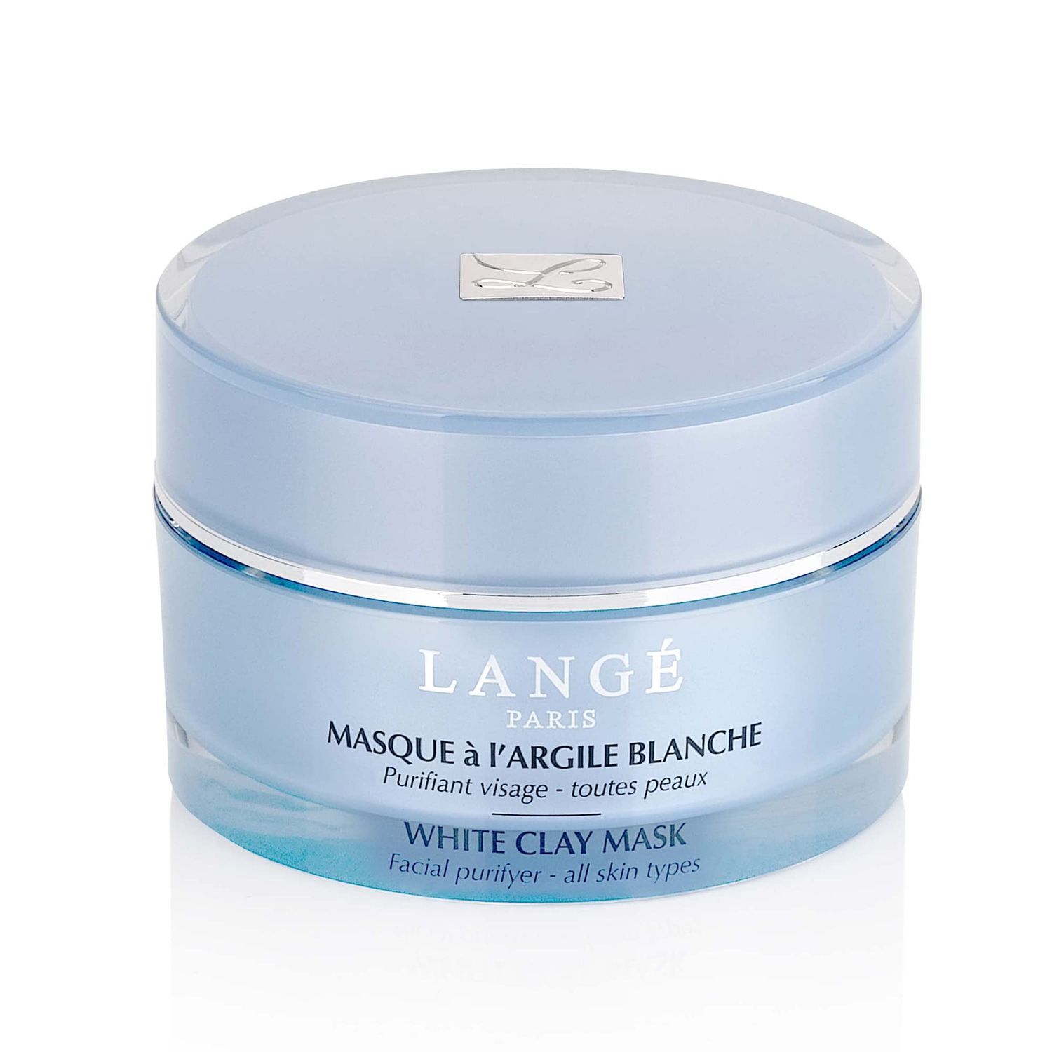 Lange Paris LANGE White Clay Mask-Deep Cleansing,Healing,Brightening Treatment For Soft As Silk Skin-Lightweight,Calming,Purifying Formula For Sensitive Skin-Infused With Clearing Ylang-Ylang-1.7 Oz