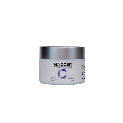 HACCER Natural Collagen Cream 50 ml - Natural Skincare, Deep Moisturizing, and Anti-Aging Solution, Snail, E Vitamin, Hyualanic acid