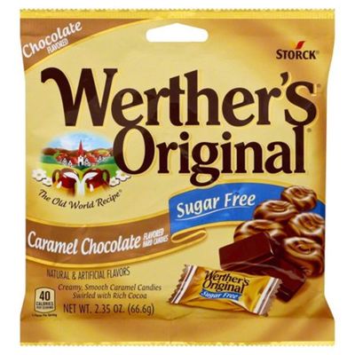 Werther&#39;s Original Caramel Chocolate Sugar Free Hard Candies 2.35 Oz(pack of 2)