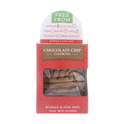 Red Plate Foods Chocolate Chip Cookie, Delicious Allergy Friendly Food, Vegan, Non Gmo, Vegetarian, Free From Tree Nuts,, 10.5Count (Pack Of 6)