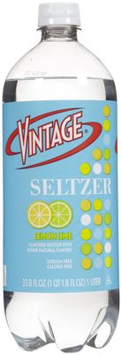 Vintage Seltzer Water - Lemon Lime - 33.8 Oz (Pack of 12)