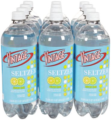 Vintage Seltzer Water - Lemon Lime - 33.8 Oz (Pack of 12)