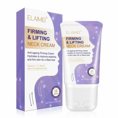 SWETIYOU Firming Lifting Neck Cream, Gua Sha Neck Cream with Massage Roller, Contains Vitamin C E, Retinol Serum Hyaluronic Acid, Reduce Wrinkles Fine Lines, Neck and Jawline Lift