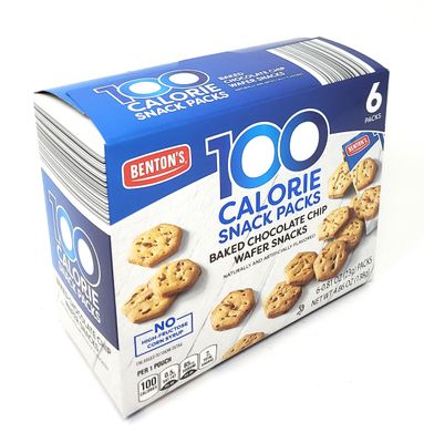 100 Calorie Snack Packs Baked Chocolate Chip Wafer Snacks No High-Fructose Corn Syrup 6 Packs, 4.86 oz (Pack of 1)
