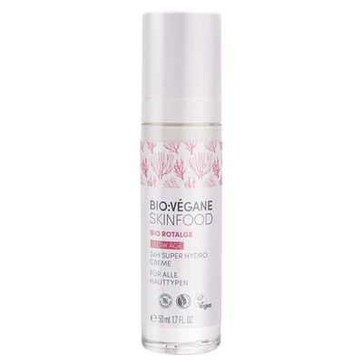 BIO:VEGANE SKINFOOD Organic Red Algae Slow Age 24 Hour Super Hydro Cream For All Skin Types 1.7 fl oz (50 ml)