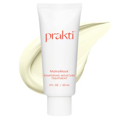 Prakti MahaMask Pampering Moisture Treatment with Turmeric Butter, Amla Oil Hyaluronic Acid, Deeply Hydrates, Plumps Smooths Fine Lines, 2 fl.oz
