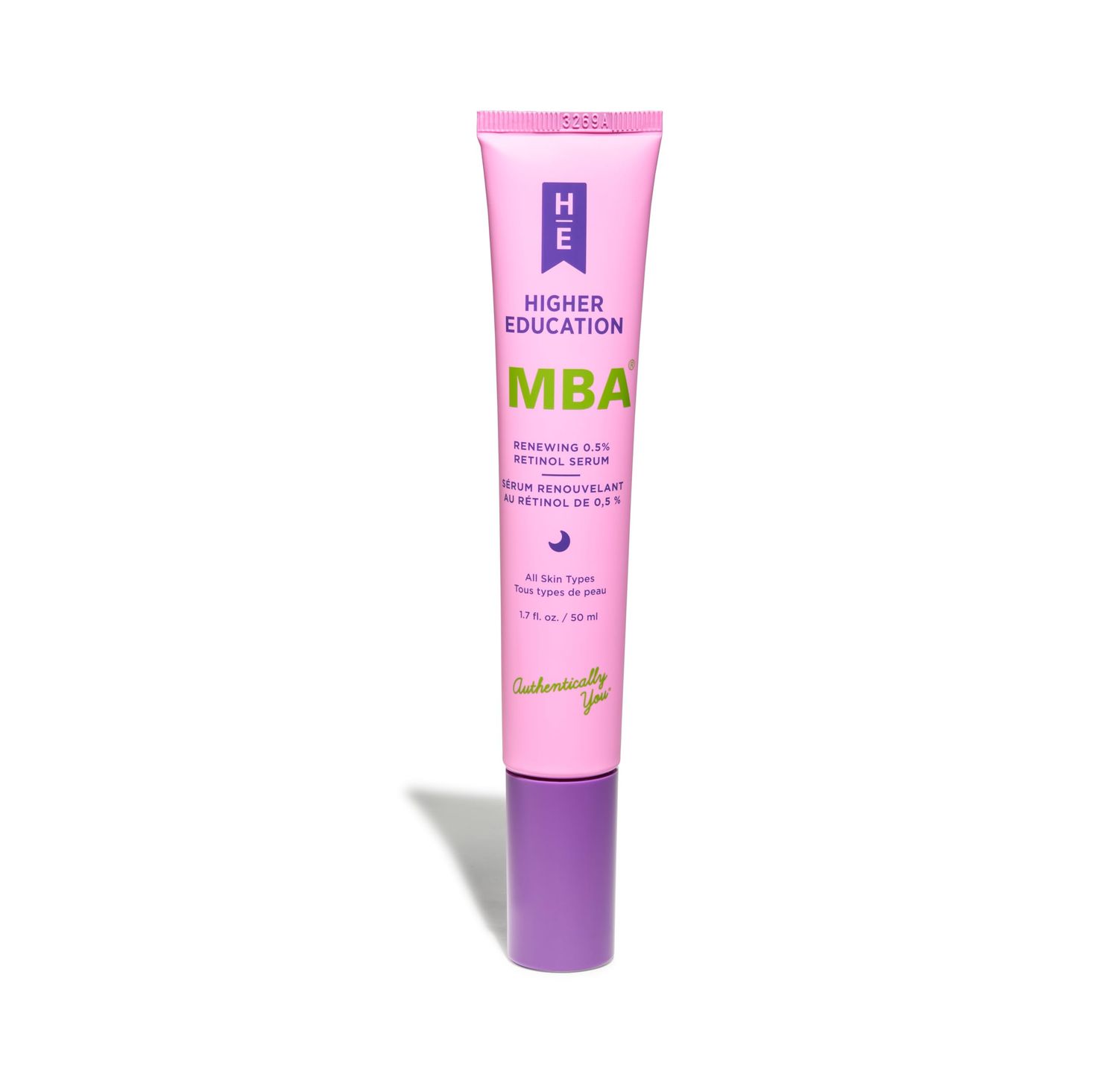 Higher Education Skincare MBA Renewing 0.5 Retinol Serum, 1.7 fl. oz., Nighttime Use for Acne Scars, Hyperpigmentation, Wrinkle Prevention, Anti-Aging, and Hydrating and Brightening Facial Skin