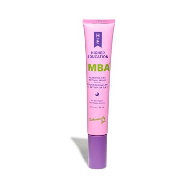 Higher Education Skincare MBA Renewing 0.5 Retinol Serum, 1.7 fl. oz., Nighttime Use for Acne Scars, Hyperpigmentation, Wrinkle Prevention, Anti-Aging, and Hydrating and Brightening Facial Skin