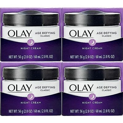 OLAY Age Defying Classic Night Cream 2.0 oz (Packs of 4)