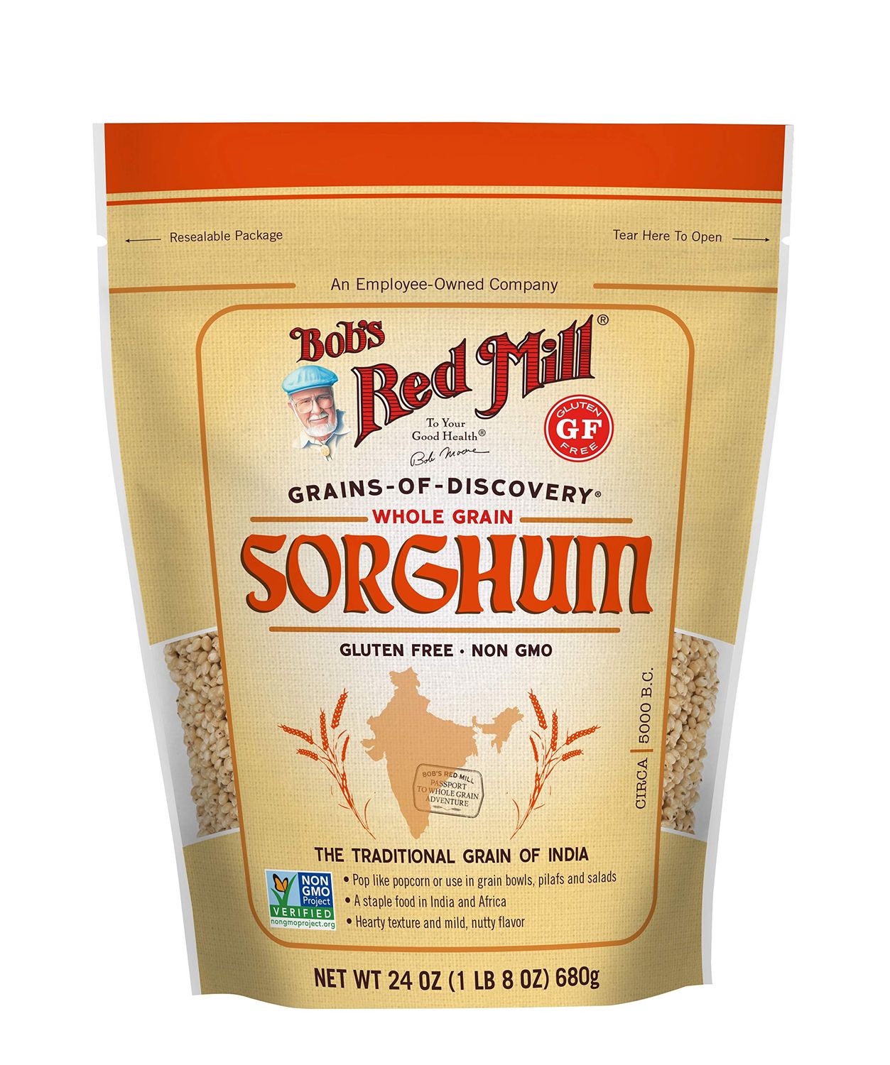 Bob&#39;s Red Mill Sorghum Grain, 24oz (Pack of 1) - Whole Grain, Vegan, Kosher
