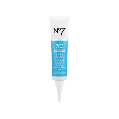 No7 HydraLuminous Cooling Under Eye Gel - Hydrating Eye Gel to Smooth Dry, Fine Lines with Hyaluronic Acid Vitamin B3 Niacinamide - Reveals Visibly Healthier-Looking Skin (0.5 Fl Oz)