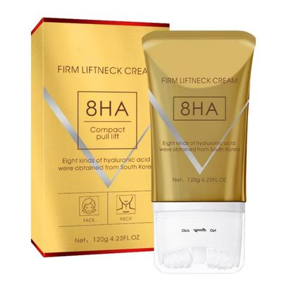 YKJHCSL AH-8 Firming Neck Cream for Crepey Skin Body Care, Neck Firming Cream with Roller, Moisturizing Anti-Aging Neck Tightening Lotions Skin Chest Repair