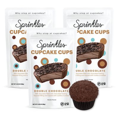 Sprinkles Cupcake Cups, Inspired by our Iconic Cupcake Flavors, Individually Wrapped Chocolate Snack, Naturally Flavored, Frosting Filled