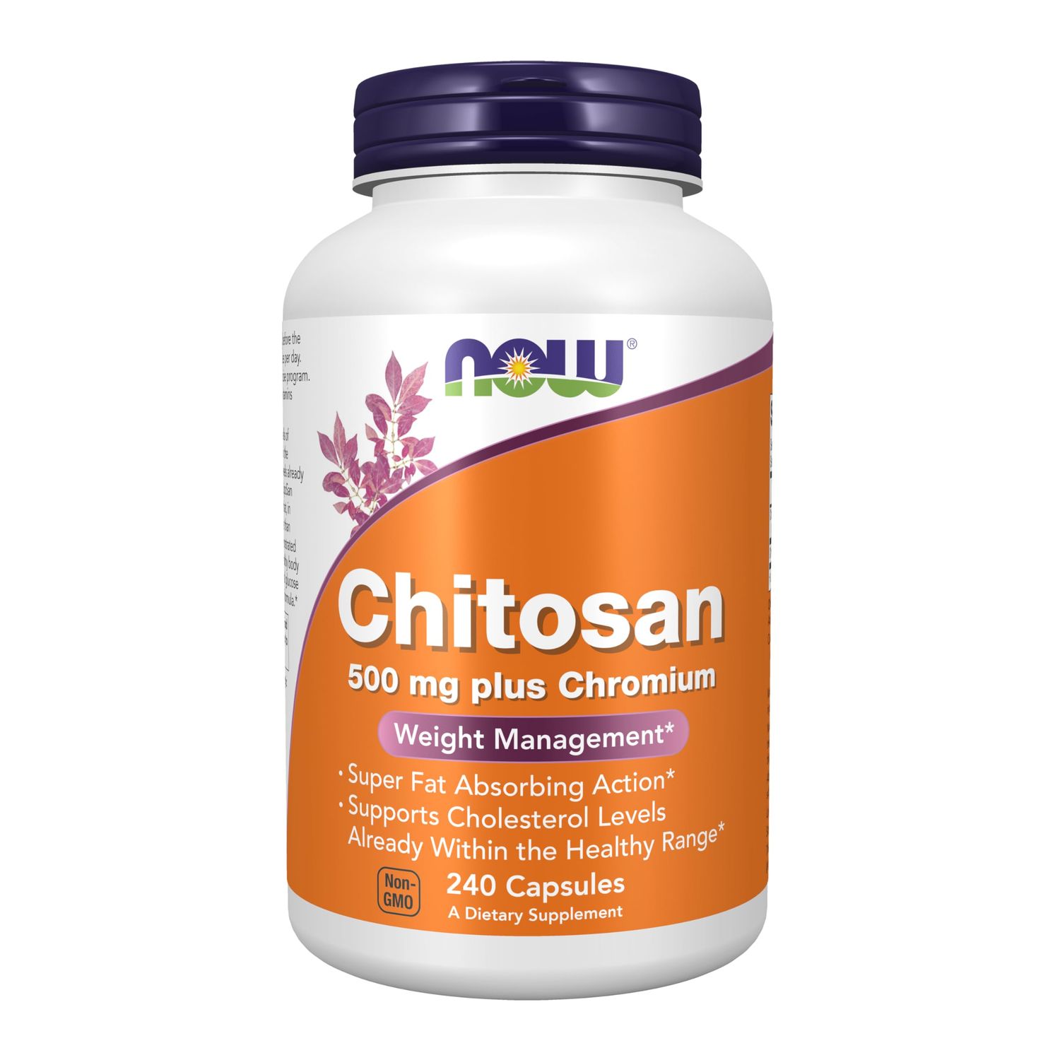 NOW Supplements, Chitosan 500 mg plus Chromium, Weight Management, 240 Veg Capsules
